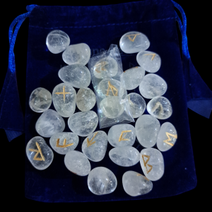 Clear quartz runes